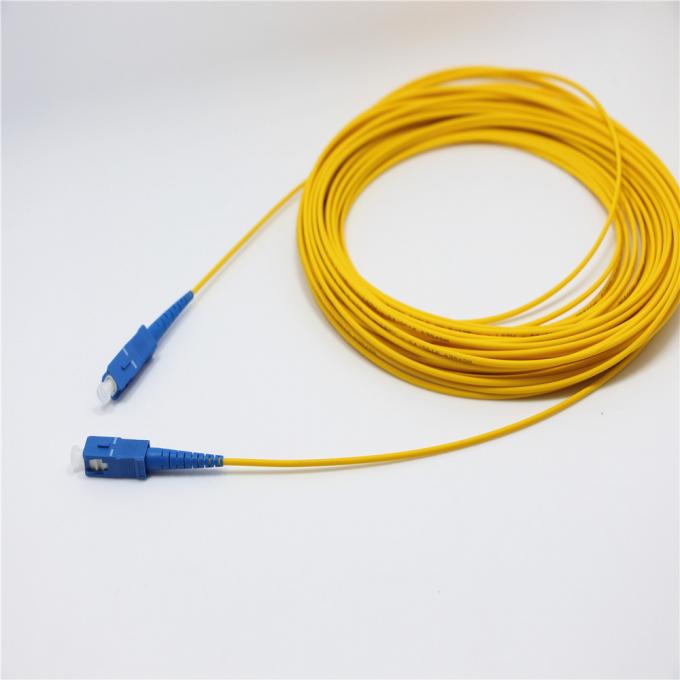 Faser-Optikflecken Inspektion 9 /125 Simplexbetrieb-2mm verkabelt Gelb Sc UPC-SC UPC 10M LSZH für CATV- und CCTC-Anwendung